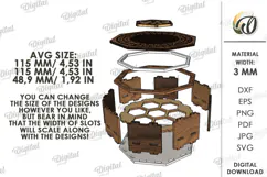 RPG Dice Tray and Dice Box Laser Cut. Gaming Accessories SVG Product Image 2