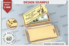 Christmas Money Box Laser Cut Design. Christmas Gift SVG Product Image 2