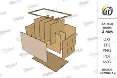 Funny Gnomes Plant Markers with Box Laser Cut. Garden SVG Product Image 2