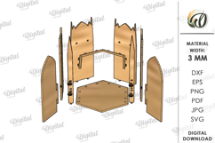 Gothic Candle Holder Laser Cut. Gothic Lantern SVG Product Image 2