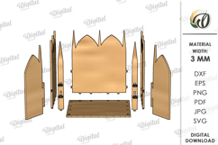 Gothic Candle Holder Laser Cut. Gothic Lantern SVG Product Image 2