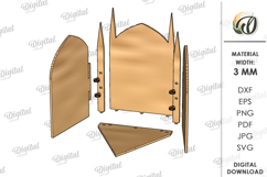 Gothic Candle Holder Laser Cut. Gothic Lantern SVG Product Image 2