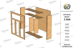 Kitchen organizer Laser Cut. Kitchen bag storage SVG Product Image 2