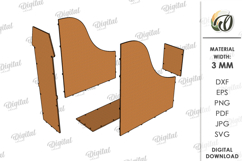 3D House Office Organizer Laser Cut. Desk Organizer SVG Product Image 2
