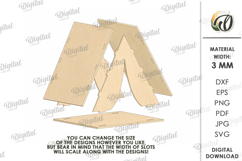 Camping Tent Night Light Laser Cut. Tea Light Holder SVG Product Image 2