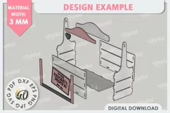 Wooden Flower Box Laser Cut. Gift Box. Mothers Day SVG Product Image 2