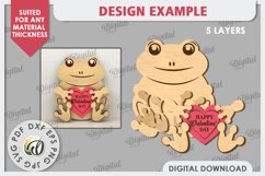 Valentine Animals with Heart Laser Cut Bundle. Cute Animals Product Image 7