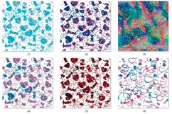 Bundle of Seamless shiny textures/Festive Hearts &amp; Candies  A COMPLEX ORNAMENT OF thin white, as if cut out of paper, sweets and hearts. Backgrounds - Silver, with sparkles and sparkles, seamless textures of blue, pink and red, mother of pearl, dark satur