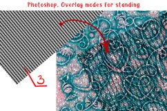 Bundle Seamless Patterns/Abstraction. Knitted texture  Digital geometric graphic drawing with contour. Contrasting black and white, gray colors. Three-dimensional effect and minimalism of circles, 