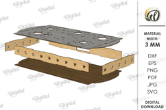 3D Christmas Town Laser Cut. Christmas Stand Decor SVG Product Image 3