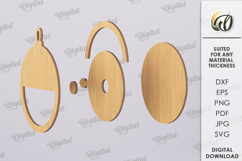 Santa Meter Ornament Laser Cut. Christmas Tree Decor SVG Product Image 2