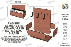 3D Perpetual Calendar With A Box Lasercut. Desk Calendar SVG Product Image 2