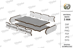 3D Christmas Countdown Laser Cut. Countdown Calendar SVG Product Image 4