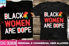 Black Women are Dope | Black Woman with Afro svg & png Product Image 1