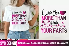 Valentine SVG| I Love You More | Happy Valentine's Day SVG Product Image 1