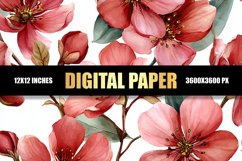 Floral Digital Paper Product Image 1