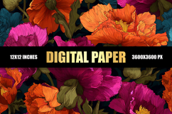 Floral Digital Paper Product Image 1