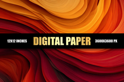 Orange Abstract Digital Paper Product Image 1