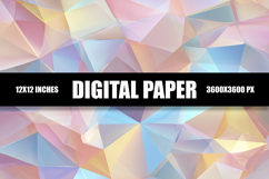 Crystal Geometric Shapes Digital Paper Product Image 1