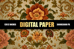 Floral Digital Paper Product Image 1