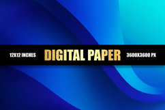 Abstract Blue Digital Paper Product Image 1