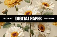 Floral Digital Paper Product Image 1