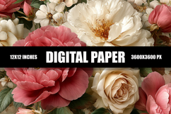 Floral Digital Paper Product Image 1
