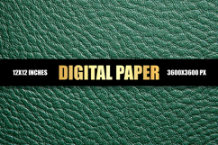 Green Leather Digital Paper Product Image 1