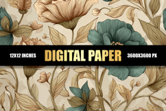 Floral Digital Paper Product Image 1