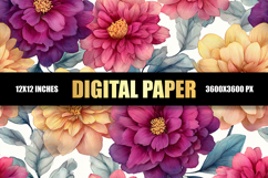 Floral Digital Paper Product Image 1