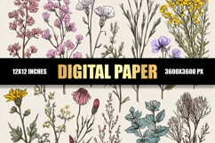 Floral Digital Paper Product Image 1