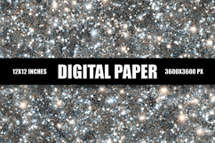 Gray Glitter Digital Paper Product Image 1