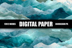 Watercolor Mountains Digital Paper Product Image 1