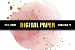 Pink Watercolor Digital Paper Product Image 1