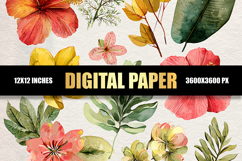 Floral Digital Paper Product Image 1