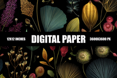 Floral Digital Paper Product Image 1