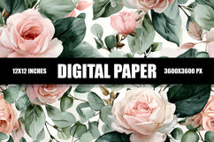 Floral Digital Paper Product Image 1
