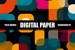 Abstract Colorful Shapes Digital Paper Product Image 1