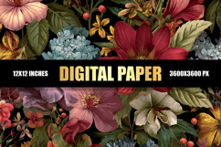 Floral Digital Paper Product Image 1