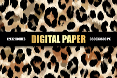 Leopard Pattern Digital Paper Product Image 1