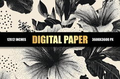 Floral Digital Paper Product Image 1