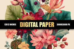 Floral Digital Paper Product Image 1