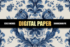 Floral Digital Paper Product Image 1