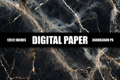 Black Marble Digital Paper Product Image 1