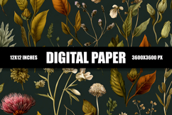 Floral Digital Paper Product Image 1
