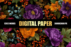 Floral Digital Paper Product Image 1