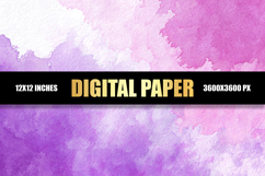 Purple Watercolor Digital Paper Product Image 1