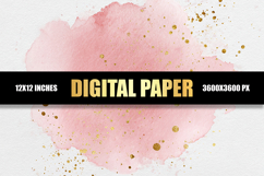 Pink Watercolor Digital Paper Product Image 1