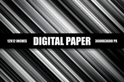 Black And White Lines Digital Paper Product Image 1
