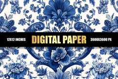 Floral Digital Paper Product Image 1